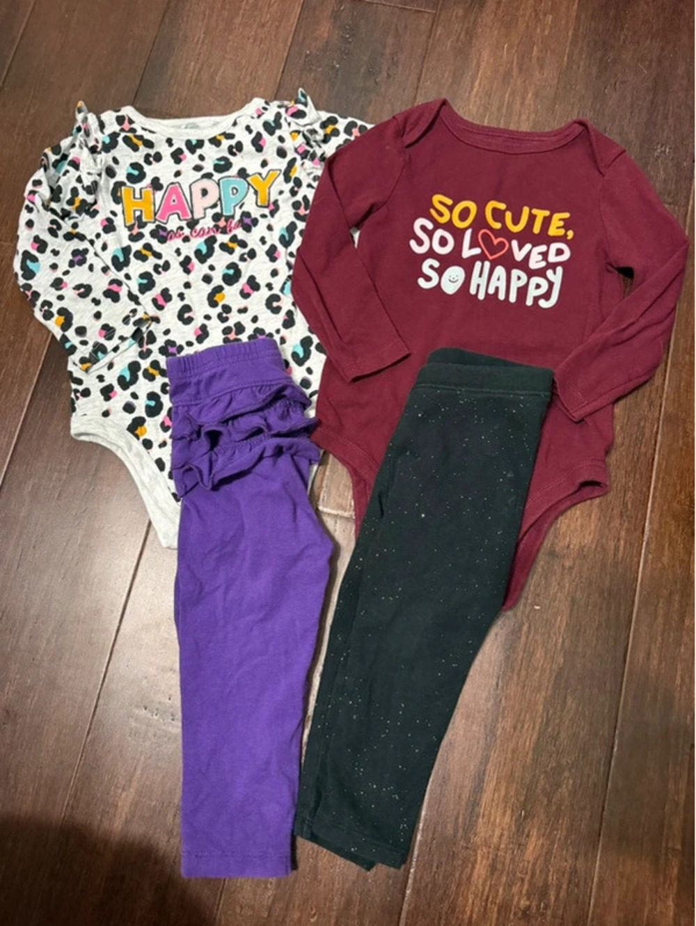 18M Girls 4Pc Onesie/Legging Bundle